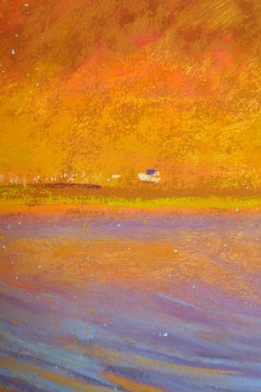 Camille Leblond » pastels » Achill Island Keel Lough (détail)