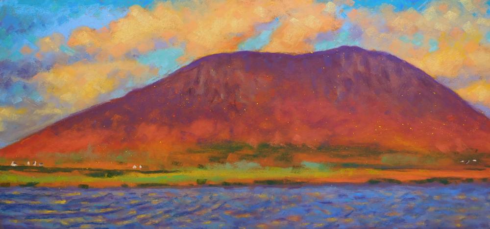 Camille Leblond » pastels » Achill Island Ca souffle sur le Lough Keel