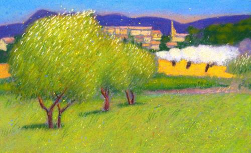Camille Leblond » pastels » Printemps à Puyméras