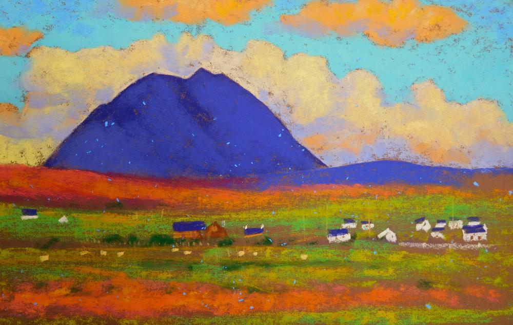 Camille Leblond » pastels » Achill Island Le Slievemore à Achill
