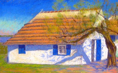 Camille Leblond » pastels » La maison de gardian