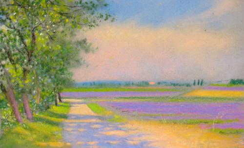 Camille Leblond » pastels » Chemin à Vinsobres