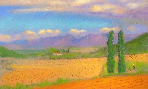 Camille Leblond » pastels » Sur les hauteurs de Vaison