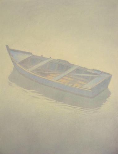 Camille Leblond » pastels » Barque dans la brume
