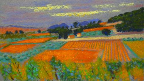 Camille Leblond » pastels » Vers Mirabel aux Baronnies