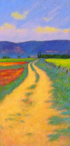 Camille Leblond » pastels » Chemin vers Sablet