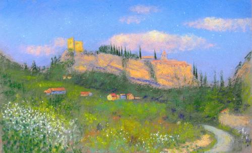 Camille Leblond » pastels » Vaison La Romaine, la Cité Médiévale