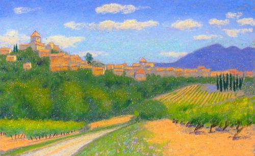 Camille Leblond » pastels » Vinsobres le village