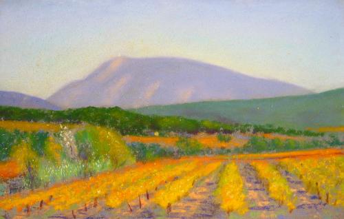 Camille Leblond » pastels » Octobre au pied du Ventoux