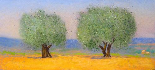 Camille Leblond » pastels » Oliviers vers Mirabelle