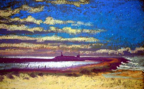 Camille Leblond » pastels » Le chenal aux Saintes Maries de la Mer