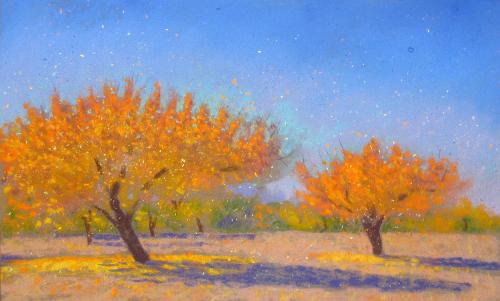 Camille Leblond » pastels » Abricotiers en automne