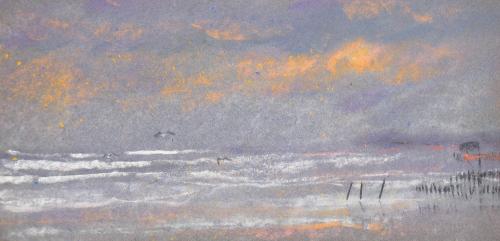 Camille Leblond » pastels » Tempête de sud aux Saintes Maries II