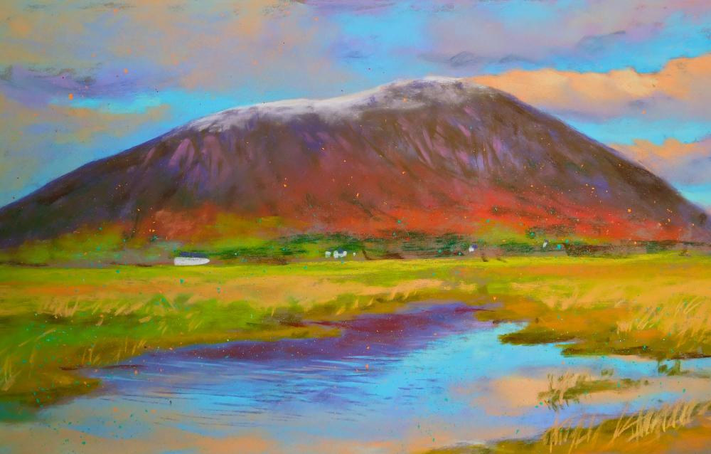 Camille Leblond » pastels » Achill Island Neige sur le Slievemore