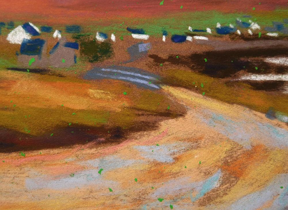 Camille Leblond » pastels » Achill Island Dooagh (détail)