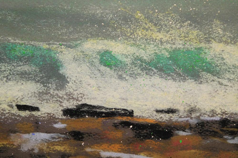 Camille Leblond » pastels » Achill Island Tempête à Dooagh (détail)