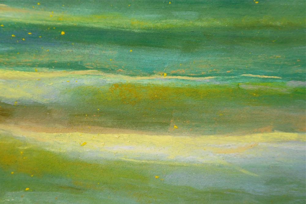 Camille Leblond » pastels » Achill Island Keel Beach au soleil d'hiver (détail)