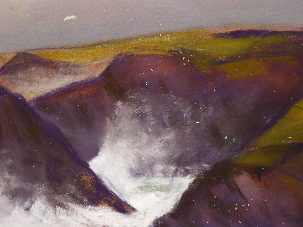 Camille Leblond » pastels » Achill Island Tempête à Ashleembay (détail)