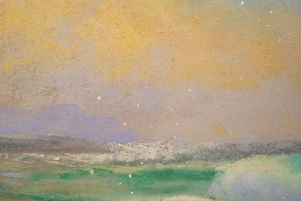 Camille Leblond » pastels » Achill Island Tempête dans la Clew Bay (détail)