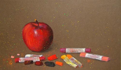 Camille Leblond » pastels » Pomme et pastels