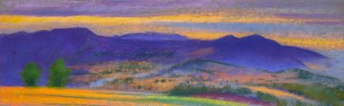Camille Leblond » pastels » Vaison dans la plaine